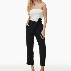 NWOT Aritzia Wilfred Tie-Front Pant in Black